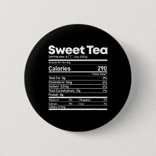 Sweet Tea Nutrition Facts Fun Erntedank Christm Button