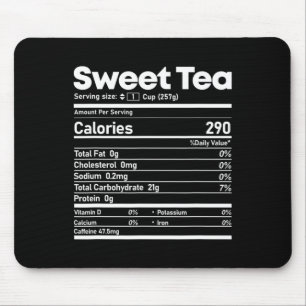 Sweet Tea Nutrition Facts Fun Erntedank Christm Mousepad