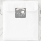 Sweet Tea | Personalisiertes Bridal Tee Party Quadratischer Aufkleber (Tasche)