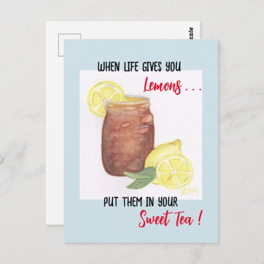 Sweet Tea Postkarte (Vorne/Hinten)