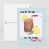 Sweet Tea Postkarte (Vorne/Hinten)