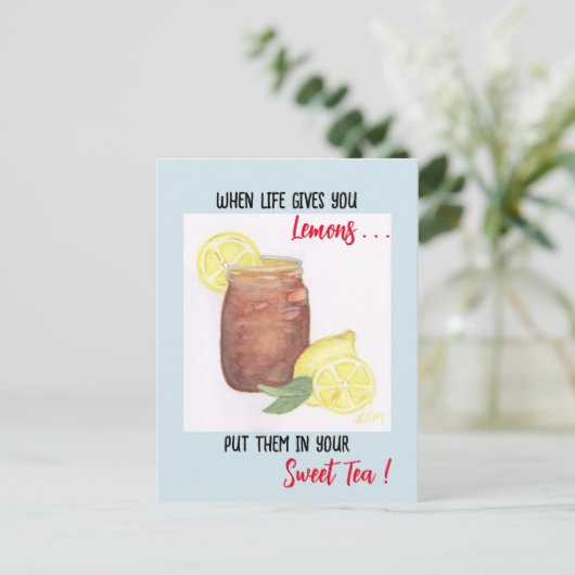 Sweet Tea Postkarte (Stehend Vorderseite)