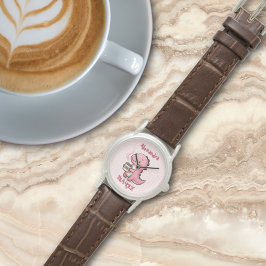 Sweet Tea-Rex Personalisiert Dinosaurier Animal Pu Armbanduhr