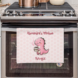 Sweet Tea-Rex Personalisiert Dinosaurier Animal Pu Geschirrtuch