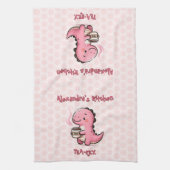 Sweet Tea-Rex Personalisiert Dinosaurier Animal Pu Geschirrtuch (Vertikal)