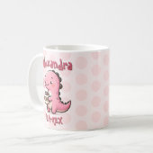 Sweet Tea-Rex Personalisiert Dinosaurier Animal Pu Kaffeetasse (Vorderseite Links)
