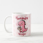 Sweet Tea-Rex Personalisiert Dinosaurier Animal Pu Kaffeetasse (Links)