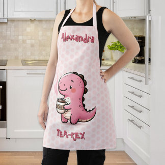 Sweet Tea-Rex Personalisiert Dinosaurier Animal Pu Schürze