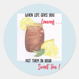 Sweet Tea Runder Aufkleber
