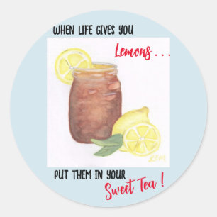 Sweet Tea Runder Aufkleber