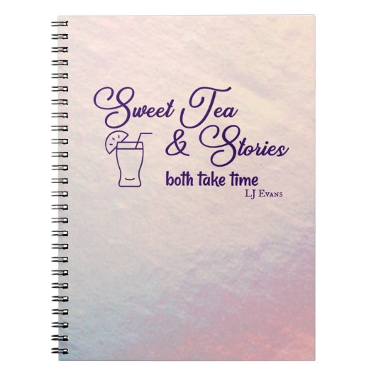 "Sweet Tea & Stories"-Notebook Notizblock (Vorderseite)