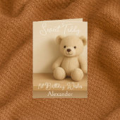 Sweet Teddy 1. Geburtstag wünscht Karte