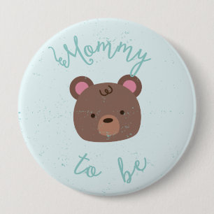 Sweet Teddy Baby Shower Mommy to be Button