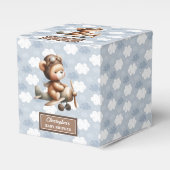 Sweet Teddy Bär Pilot Junge Dusche Gefälligkeitsbo Geschenkschachtel (Vorderseite)