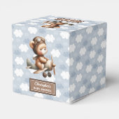 Sweet Teddy Bär Pilot Junge Dusche Gefälligkeitsbo Geschenkschachtel (Rückseite)