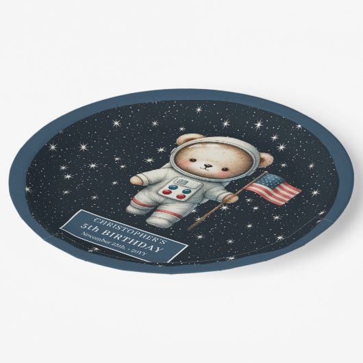 Sweet Teddy Bear Astronaut Boy Showpaper Teller (Schrägansicht)