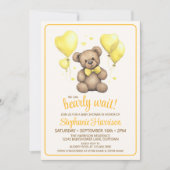 Sweet Teddy Bear Baby Dusche Einladung (Vorderseite)