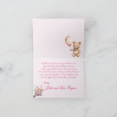 Sweet Teddy Bear Baby Dusche geklappt Danke Karte (Innenseite)