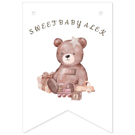 Sweet Teddy Bear Baby Shower Bunting Banner (Zweite Fahne)