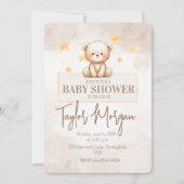 Sweet Teddy Bear Baby Shower Einladung (Vorderseite)