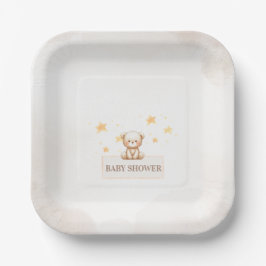 Sweet Teddy Bear Baby Shower Pappteller