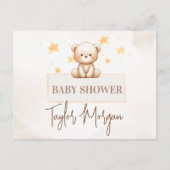 Sweet Teddy Bear Baby Shower Postkarte (Vorderseite)