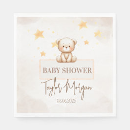 Sweet Teddy Bear Baby Shower Serviette