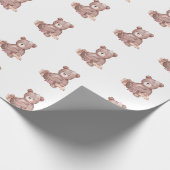 Sweet Teddy Bear Baby Shower Wrapping Paper Geschenkpapier (Ecke)