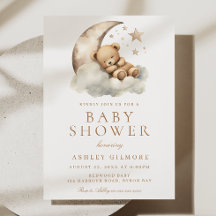 Sweet Teddy Bear Beige Neutral Baby Dusche