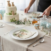 Sweet Teddy Bear Book Lover Baby Shower Party  Pappteller