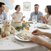 Sweet Teddy Bear Book Lover Baby Shower Party  Serviette