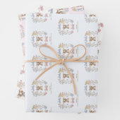 Sweet Teddy Bear Bows Baby Duschgeschenk Wrap Geschenkpapier Set (Beispiel)