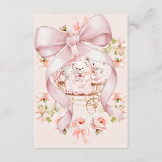 Sweet Teddy Bear Nursery Floral Insert (Rückseite)