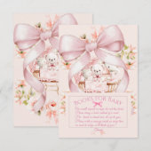 Sweet Teddy Bear Nursery Floral Insert (Vorne/Hinten)