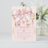 Sweet Teddy Bear Nursery Floral Insert (Stehend Vorderseite)