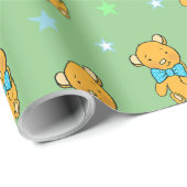 Sweet Teddy Bear Teddy Bear Baby Dusche Geschenkpapier (Rolleneckpunkt)