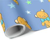 Sweet Teddy Bear Teddy Bear Baby Dusche Geschenkpapier (Rolleneckpunkt)
