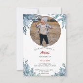 Sweet Teddy Bear Winter Blume | Ihr Foto Einladung (Vorderseite)