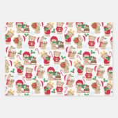 Sweet Teddy Bears 3 Koordinierung von Weihnachten Geschenkpapier Set (Vorderseite)