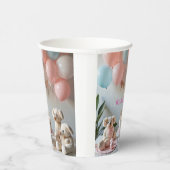 Sweet Teddy Bears Balloons Birthday or Baby Shower Pappbecher (Rechts)