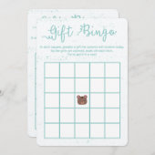 Sweet Teddy Blue Boy Baby Dusche Bingo Spiel Einladung (Vorne/Hinten)