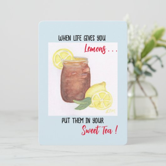 Sweet Tee Note Card Dankeskarte (Stehend Vorderseite)