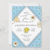 Sweet Tee Party Sky Blue Brautparty Einladung (Vorderseite)