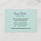 Sweet Temptations Bakery Boutique Black Visitenkarte (Rückseite)