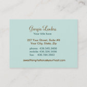 Sweet Temptations Bakery Boutique Visitenkarte (Rückseite)