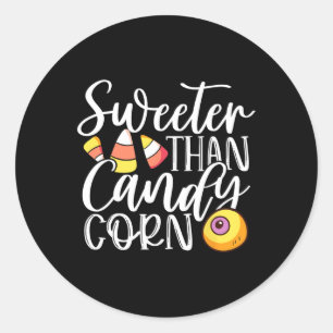 Sweet Than Candy Mais Unglaublich witzig Halloween Runder Aufkleber