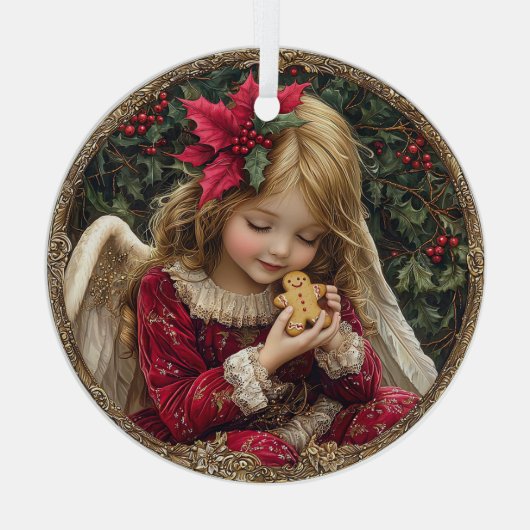 Sweet Tidings – Angel of Holiday Wonder Ornament Aus Glas (Rückseite)