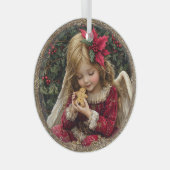 Sweet Tidings – Angel of Holiday Wonder Ornament Aus Glas (Vorderseite Rechts)
