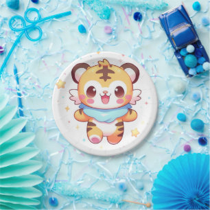 Sweet Tiger Baby Dusche Pappteller