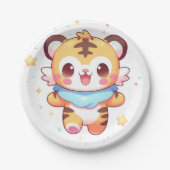 Sweet Tiger Baby Dusche Pappteller (Vorderseite)